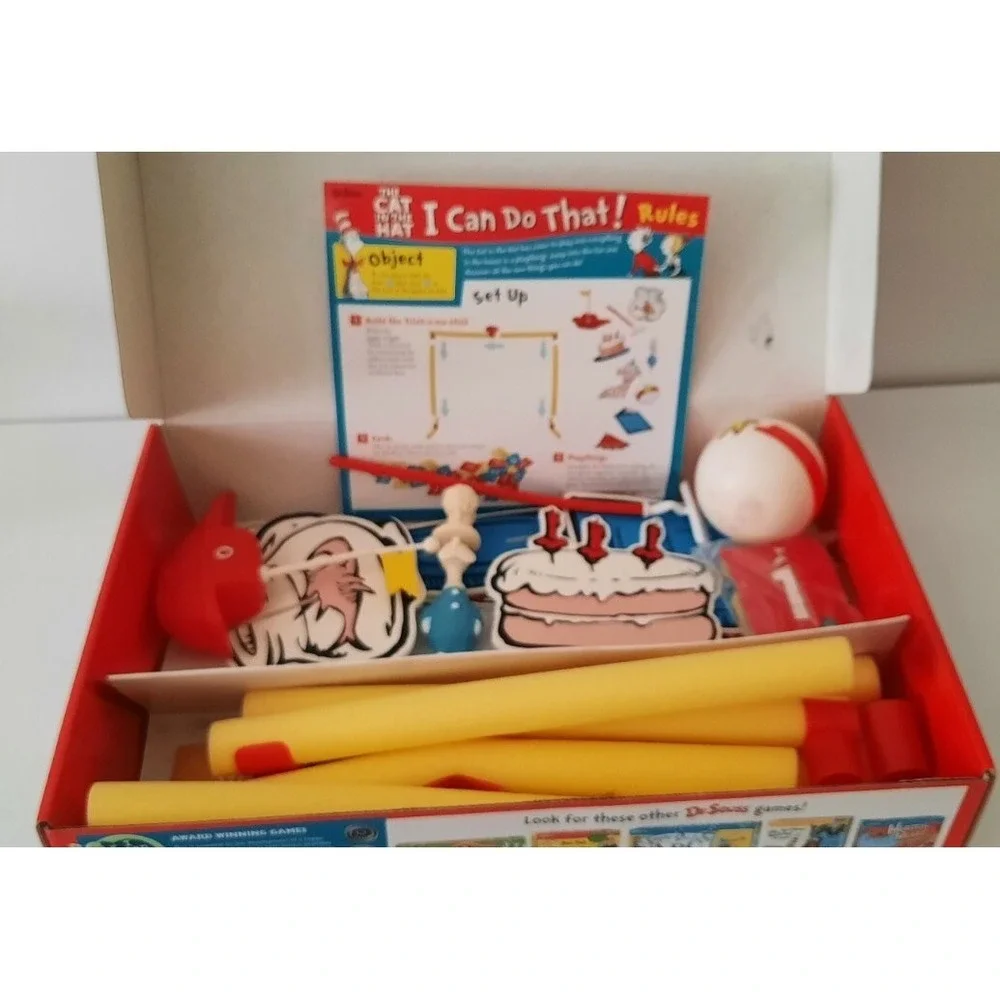Dr.Seuss Cat in the Hat I Can Do That! Game Active Play Kids Board Game Complete
